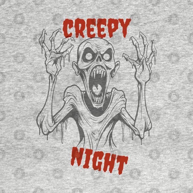 Get Spooky with 'Creepy Night' Halloween by TeeandecorAuthentic